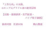 『上等な肉』の末路。Gカップ元グラドル妻の絶望凌●【浣腸・強●排泄・肛門拡張・パイプ椅子調教】
